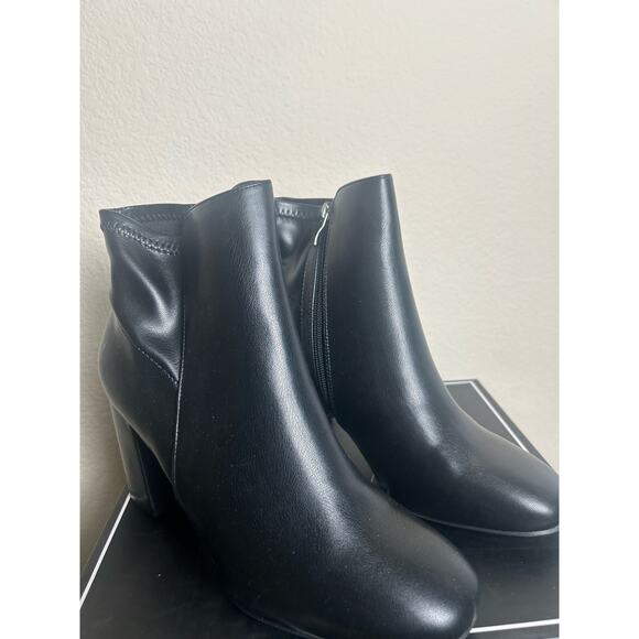 NEW MIA Carla Booties Women’s Size 8.5 Boots Black Chunky Heel Fall Winter Vegan - Picture 10 of 16